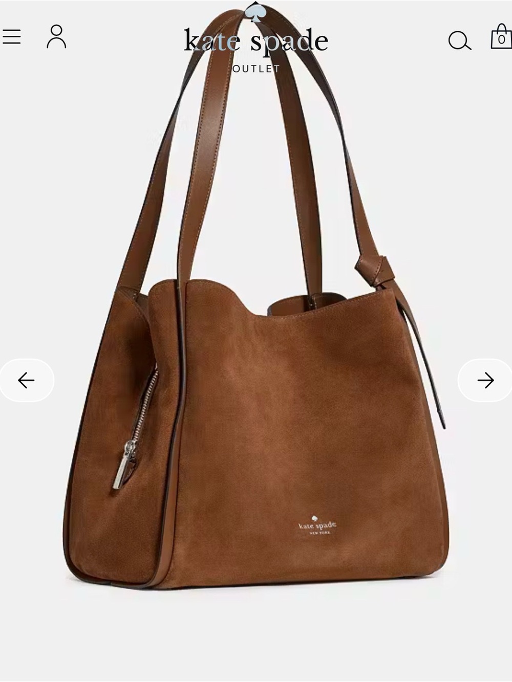 kate spade Brown Suede Shoulder Bag